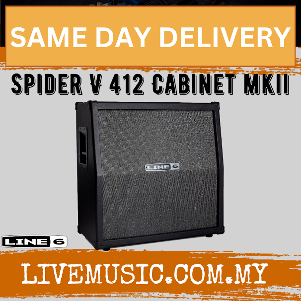 Line 6 Spider V 412 MkII 320-watt 4x12" Slant Extension Cabinet (LINE6 V412 / V412MKII / V-412 MK2)