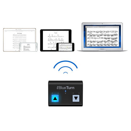 IK Multimedia iRig Blueturn -  Backlit Silent Bluetooth Turner (Blue Turn)