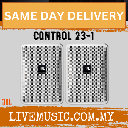 JBL Control 23-1 3 inch Ultra-Compact Indoor/Outdoor Speaker -White - Pair/Each ( Control231 Control 23 1)