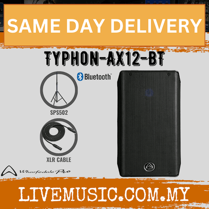 WHARFEDALE PRO TYPHON-AX12BT Series 720 Watts RMS12" 2-Way Loudspeaker with Bluetooth - Each / Pair (AX12 BT AX12-BT)