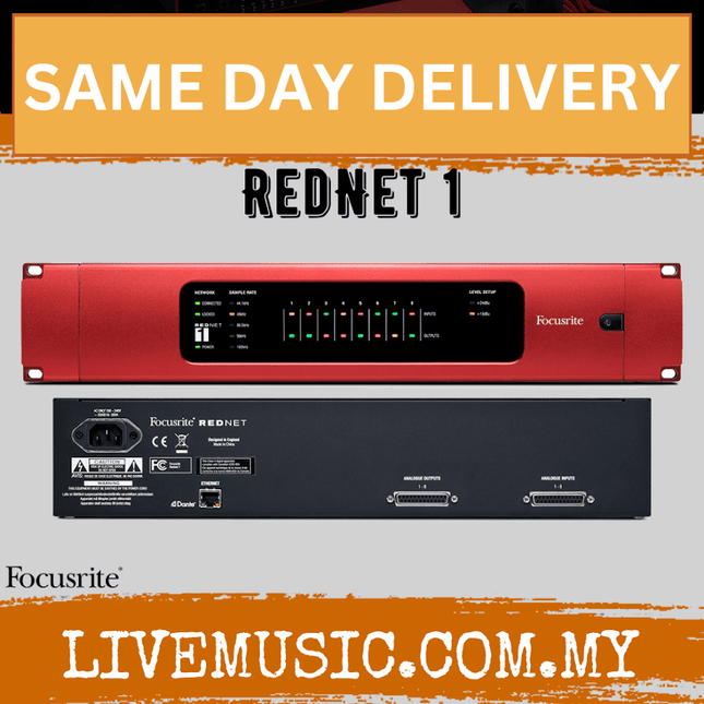Focusrite Rednet 1 8-channel A-D/D-A 8 x 8 Ethernet Audio Network Interface