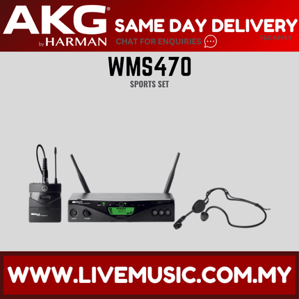 AKG WMS470 Sports Set Wireless Headworn Microphone System (Sport Set)