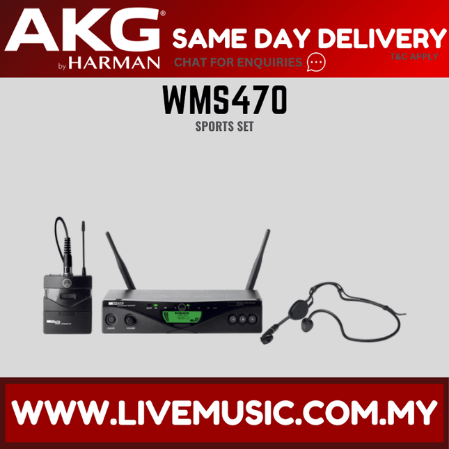 AKG WMS470 Sports Set Wireless Headworn Microphone System (Sport Set)