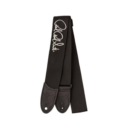 PRS Signature Logo 2inch Poly Guitar Strap - Black w/Silver Logo