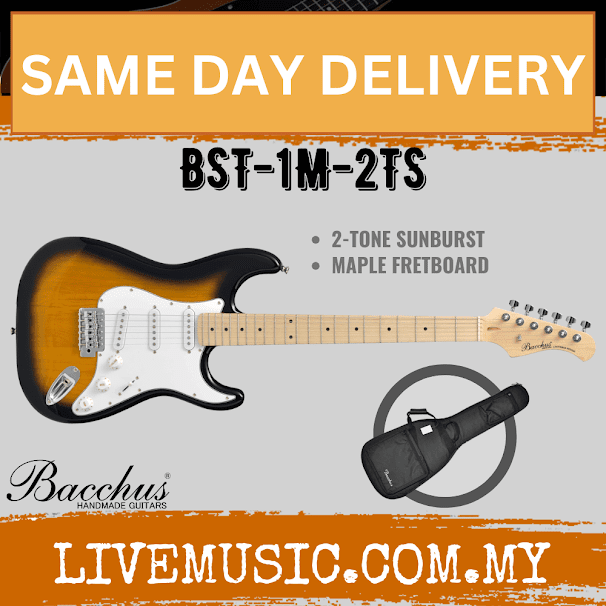 Bacchus BST-1M Electric Guitar, Maple Fretboard - 2 Tone Sunburst (BST1M/BST-1M)