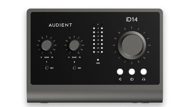 Audient iD14 MK2 High Performance USB Audio Interface (iD-14/iD14-MK2)