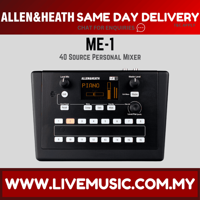 Allen & Heath ME-1 40-channel Personal Monitor ( ME1 / ME 1 )