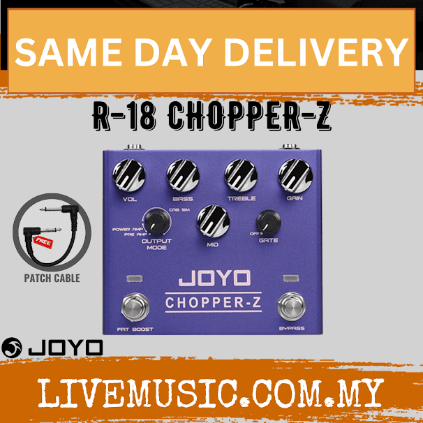 Joyo R-18 Chopper-Z High Gain Amp Simulation Pedal With The 3 Band EQ For Electric Guitar Effect ( R18 / R 18 )