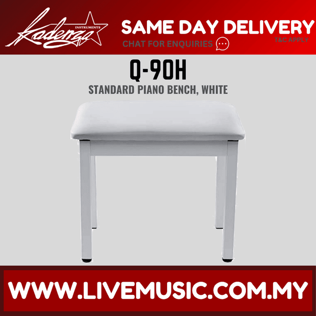 Kadenza Q-90H High Quality Modern Piano bench, Keyboard Bench, x bench, Stool Chair - White ( LMC Q90H )