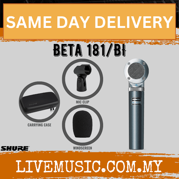Shure Beta 181/BI Small-diaphragm Condenser Microphone ( BETA181BI / BETA 181BI )