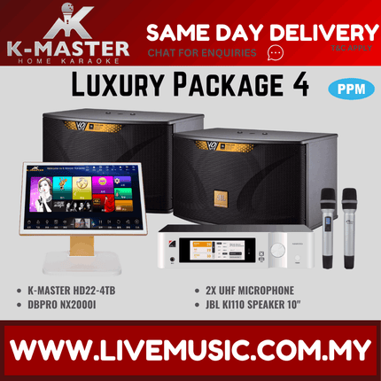 K-MASTER Luxury Family Package Karaoke System Full Set Family KTV Kmaster w/Jbl Packages