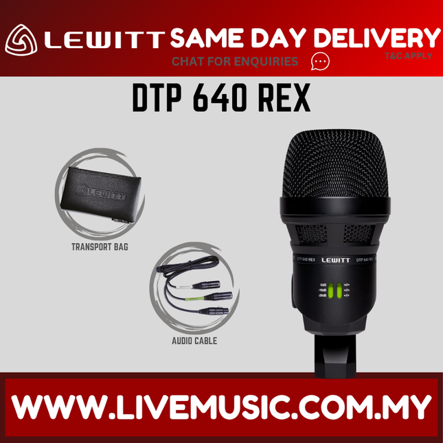 Lewitt DTP 640 REX Dual-Element Bass Drum Microphone ( DTP-640 REX / DTP640REX )