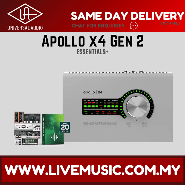 Universal Audio Apollo x4 Gen 2 Thunderbolt Audio Interface - Essentials+ Edition