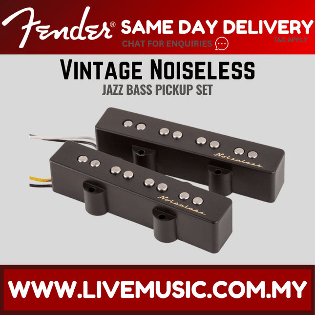 Fender Vintage Noiseless Jazz Bass Pickups, Set of 2