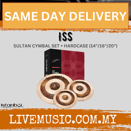 Istanbul Agop Cymbals Sultan Set 14" Hi-Hats 16" Crash 20" Ride Cymbal Pack ( ISS )