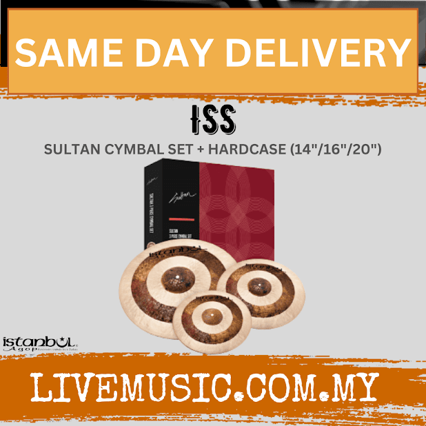 Istanbul Agop Cymbals Sultan Set 14" Hi-Hats 16" Crash 20" Ride Cymbal Pack ( ISS )