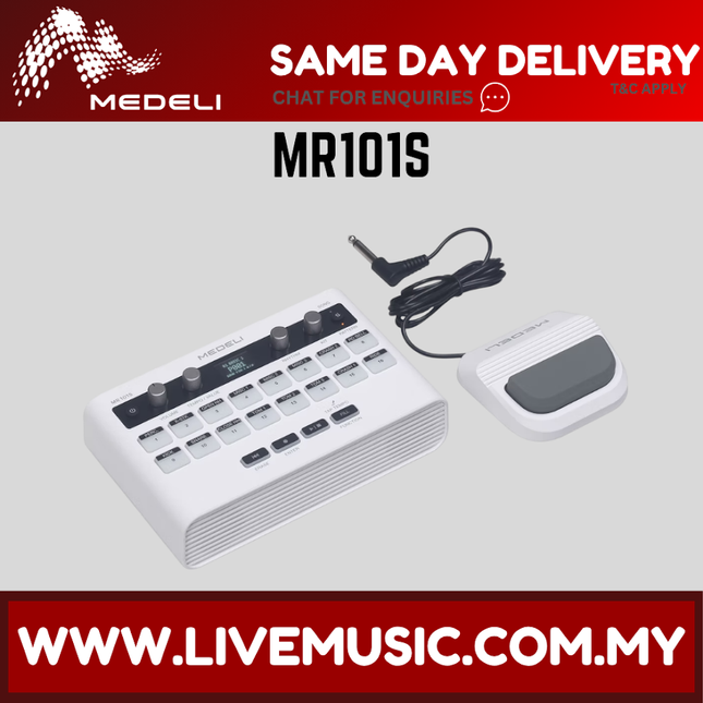 Medeli MR101S Portable Compact Rhythm Machine with Foot Pedal ( MR-101S MR 101S )