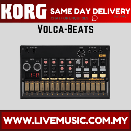 Korg Volca Beats Analog Drum Machine Midi Controller (VolcaBeats/Volca-Beats)