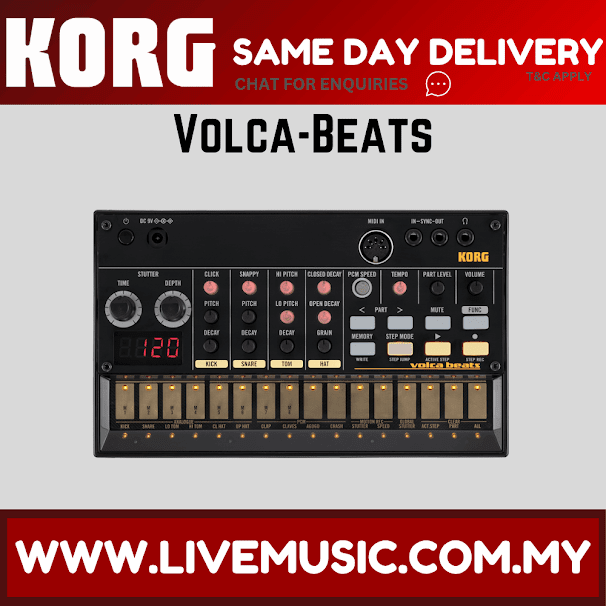 Korg Volca Beats Analog Drum Machine Midi Controller (VolcaBeats/Volca-Beats)