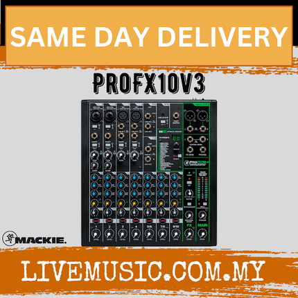 Mackie ProFX10v3 10-channel Mixer with USB and Effects (Pro FX 10v3)