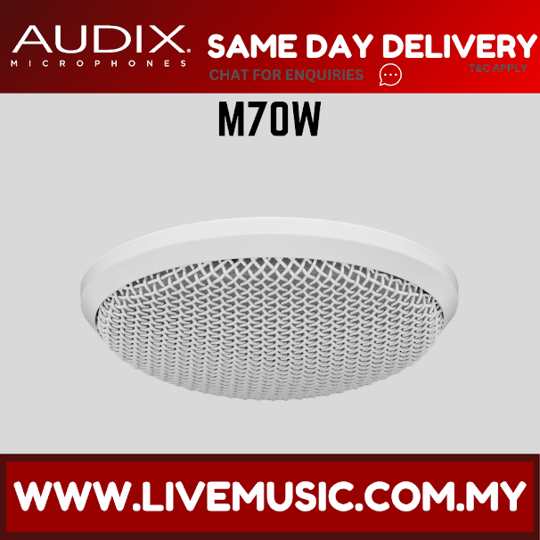Audix M70W Flush-Mount Ceiling Microphone - White (M70 W/M70-W)