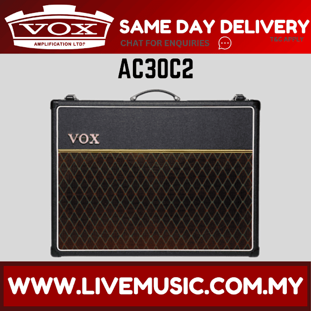 Vox AC30C2 30 Watt 2 Channel All Tube 2x12 Guitar Combo Amp Amplifier With Tremolo (AC 30 C2/AC-30-C2)