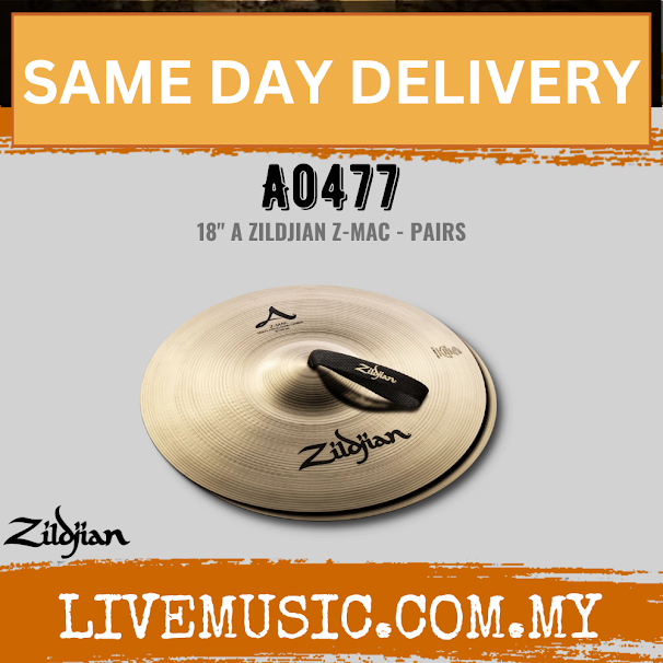 Zildjian 18" A Zildjian Z-Mac Cymbals with Grommets - Pair (A0477)