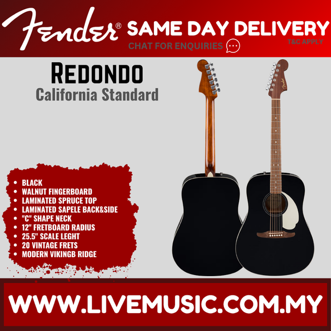 Black acoustic guitar, front and back views, with pickguard.