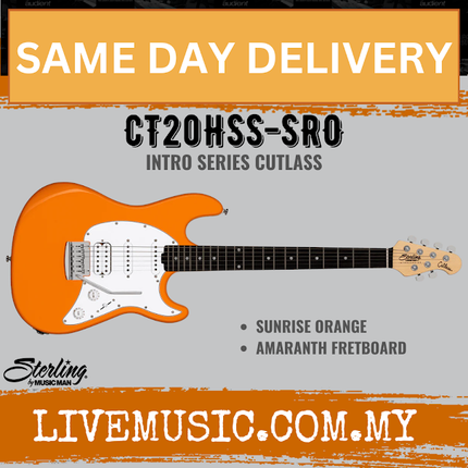Sterling By Music Man Intro Series Cutlass CT20HSS Electric Guitar - Sunrise Orange (CT20 HSS)