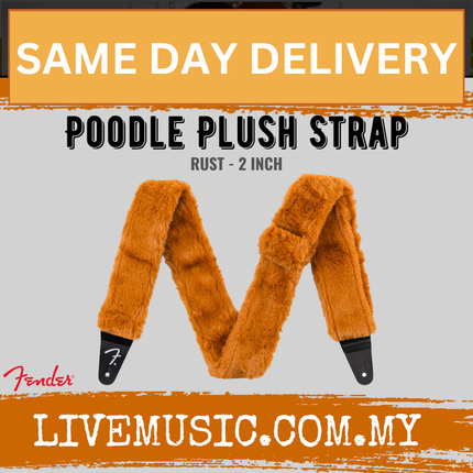 Fender Poodle Plush Guitar Strap, Rust