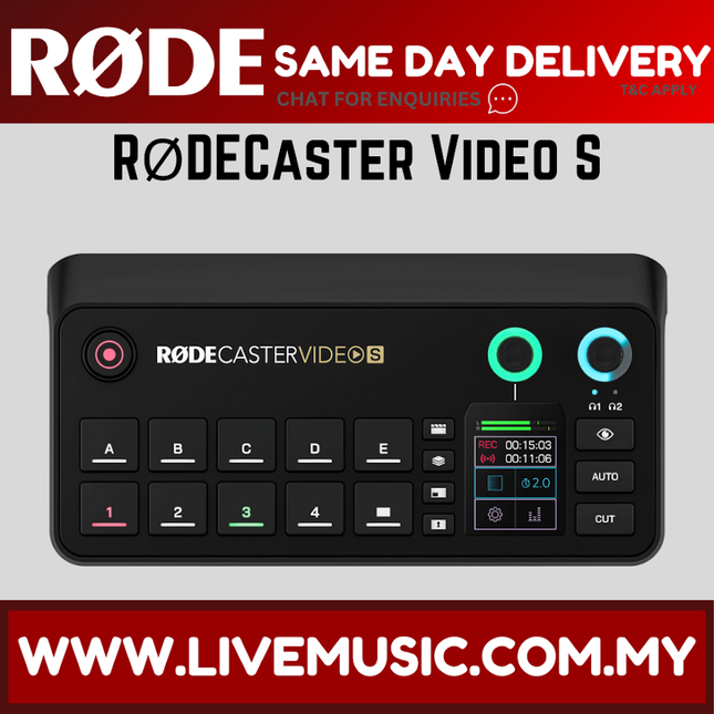 RODE RØDECaster Video S All-in-One Video & Audio Production Console ( VIDEO-S / VIDEOS )