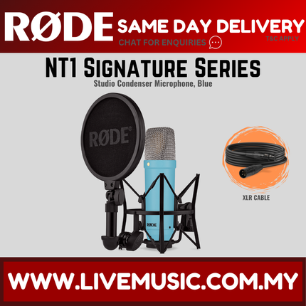 RODE NT1 Signature Series Large-Diaphragm Condenser Microphone - Blue