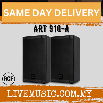RCF ART 910-A 10" 2100W 2-Way Active Speaker With Speaker Stand And Cable - Each / Pair ( ART910A / 910A / ART )
