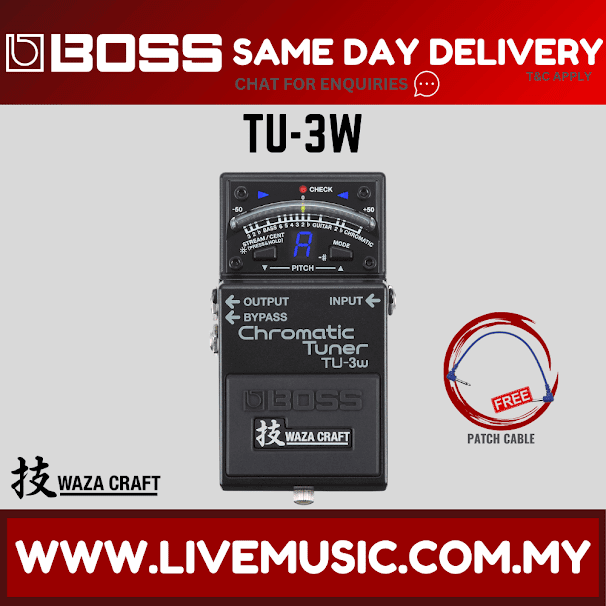 Boss TU-3W Waza Craft Chromatic Tuner (TU3W/TU-3/TU3)