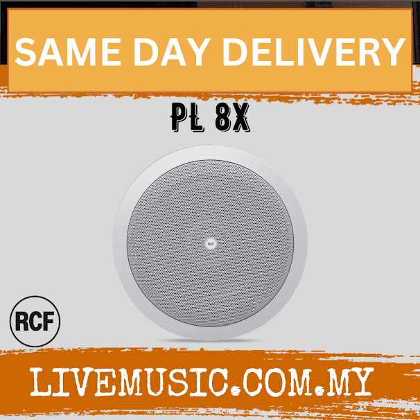 RCF PL 8X COAXIAL CEILING SPEAKER - Black ( PL8X / PL-8X )
