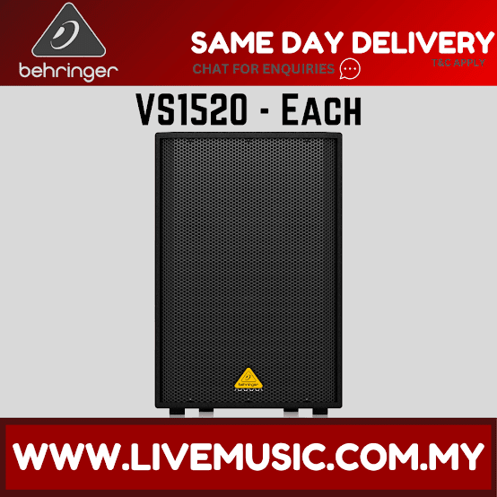 Behringer 15-inch passive speaker, black mesh grille cabinet