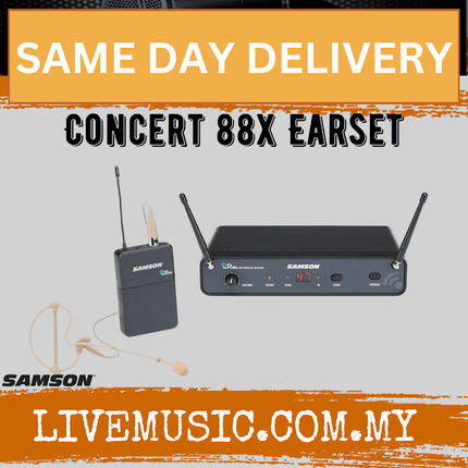 Samson Samson Concert 88x Earset Wireless System With Locking SE10T Earset Microphone (Concert88X/Concert-88X)