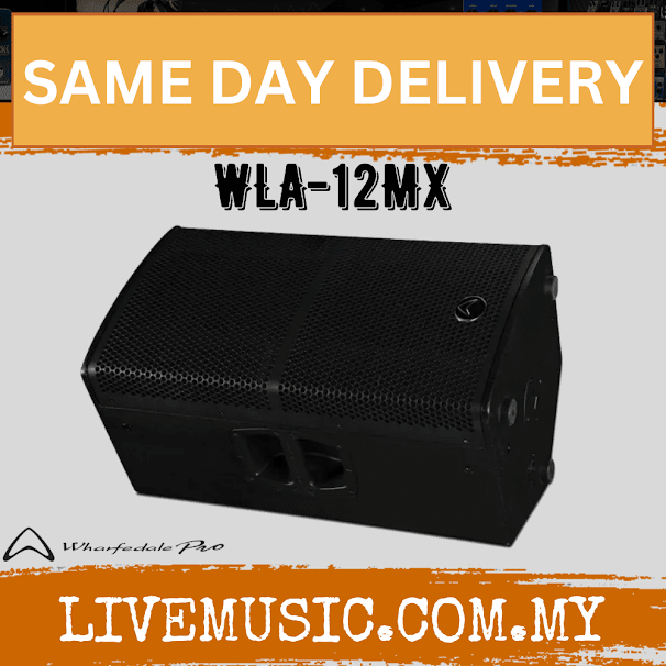 WHARFEDALE PRO WLA-12MX Series 500 Watts RMS 12" 2-Way Passive Floor Monitor Speaker (WLA12MX WLA 12MX)