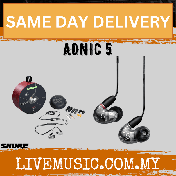 Shure AONIC 5 Sound Isolating Earphones - Clear ( SE53BABK+UNI / AONIC5 )