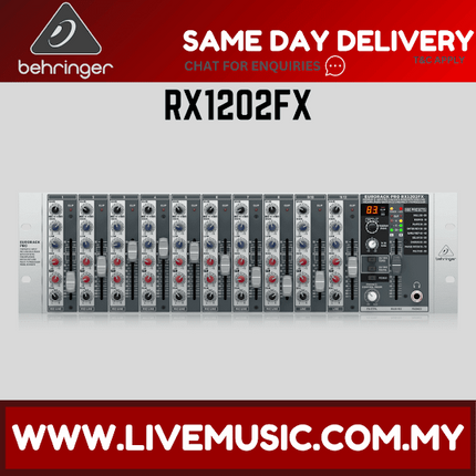 Behringer Eurorack Pro RX1202FX V2 Rackmount Mixer with Effects ( RX1202FXV2 )