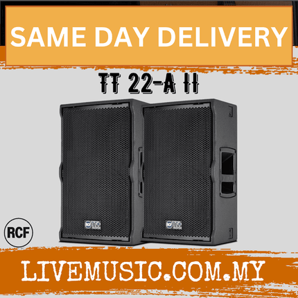 RCF TT 22-A II 2-Way Active High-Output Speaker - Each / Pair ( TT 22 A II / TT22A )