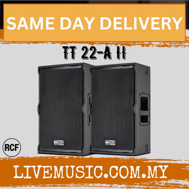 RCF TT 22-A II 2-Way Active High-Output Speaker - Each / Pair ( TT 22 A II / TT22A )