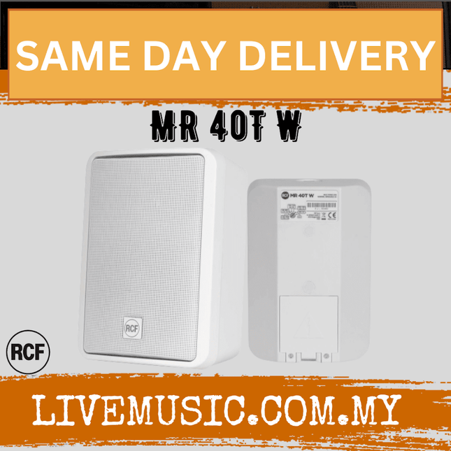RCF MR 40T Two-way Passive Speaker - White ( MR40T / MR-40T )