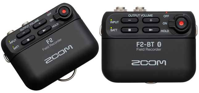 Zoom F2 Field Recorder With Lavalier Microphone With LMF-2 Lavalier Mic- Black (F 2/F-2)