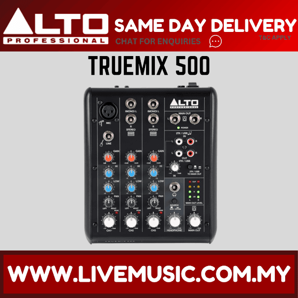 Alto Professional TrueMix 500 Portable 5-Channel Analog Mixer with USB ( TrueMix-500 / TrueMix500 )