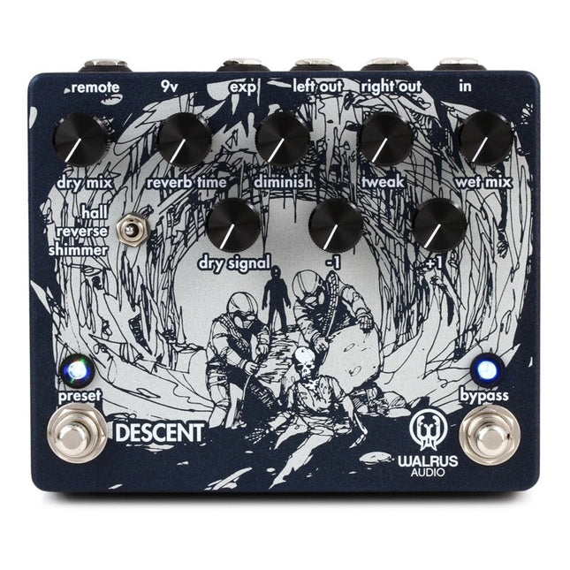 Walrus Audio Descent Reverb & Octave Machine Guitar Effects Pedal