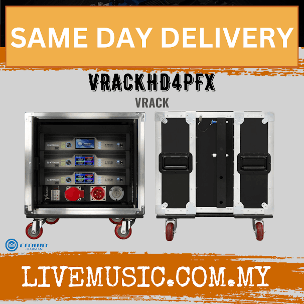 Crown VRACKHD4PFX VRACK4x3500HD-Enclosure W/PWR DISTRO, I/O ( VRACK HD4PFX / VRACK-HD4PFX  )