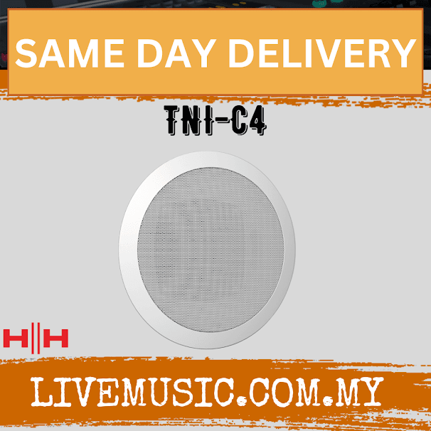 HH ELECTRONIC TNI-C4-WH - 65W 8" Ceiling Speaker 70V/100V/8R ( TNIC4 / TNI C4 )