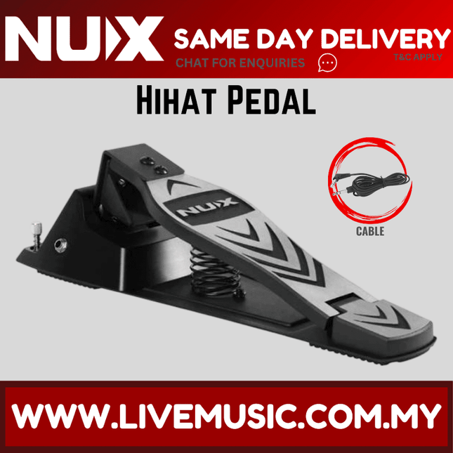 NUX Hi-Hat Kick Pedal Controller Digital Drum Compatible With Majority Digital Drum (Hi Hat Hihat)