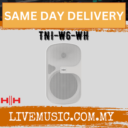 HH Electronic TNI-W6-WH 55W 6.5" Installation Wall Speaker 70V/100V/8R, White ( TNIW6 / TNI W6 )